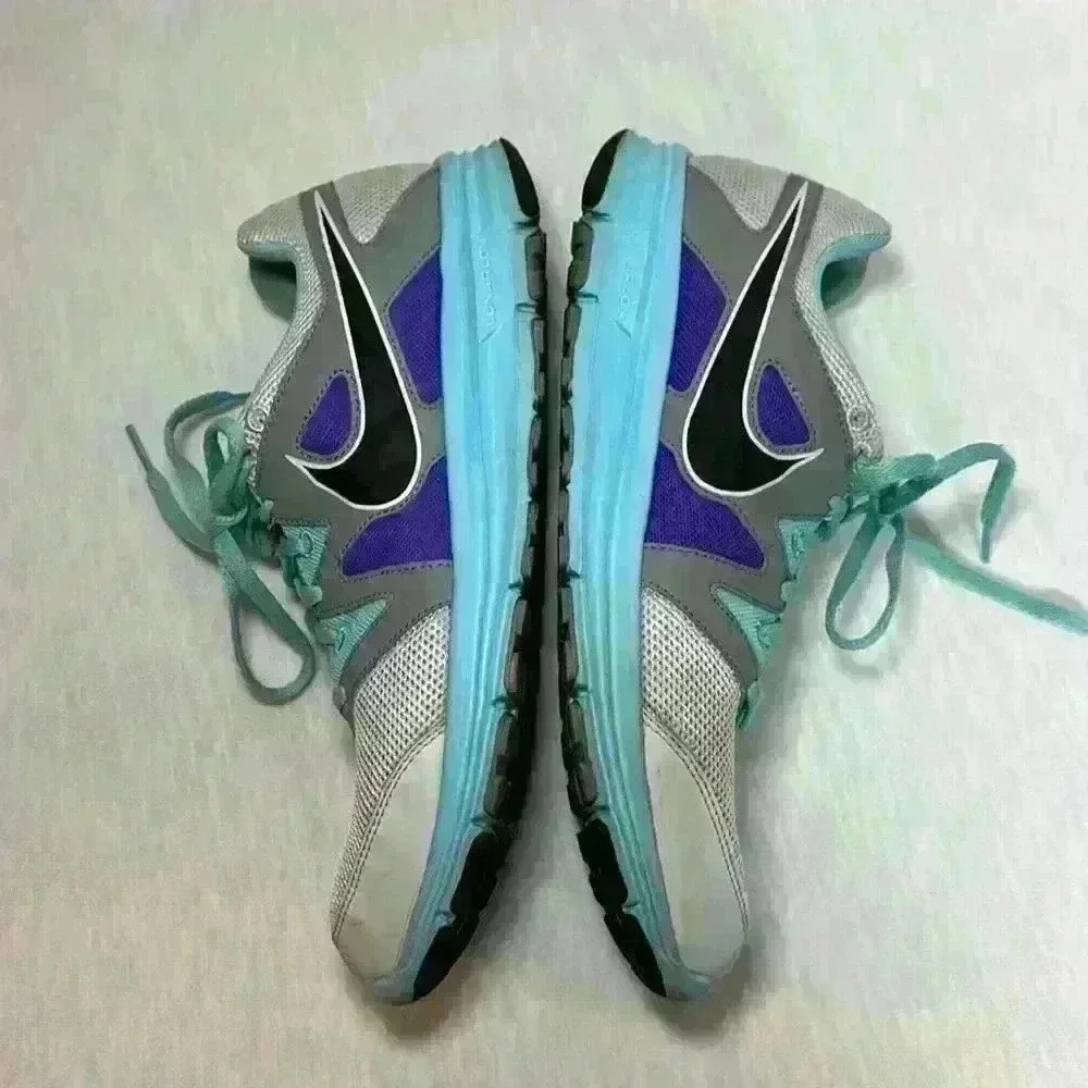 NIKE Lunarfly+ 3 Pure Platinum Multicolor Running Shoes #487751-004 Women Sz 11